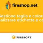 Personalizzare etichette e cartellini mostrando taglia e colore
