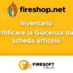 Rettifica della giacenza di un singolo articolo dalla scheda anagrafica